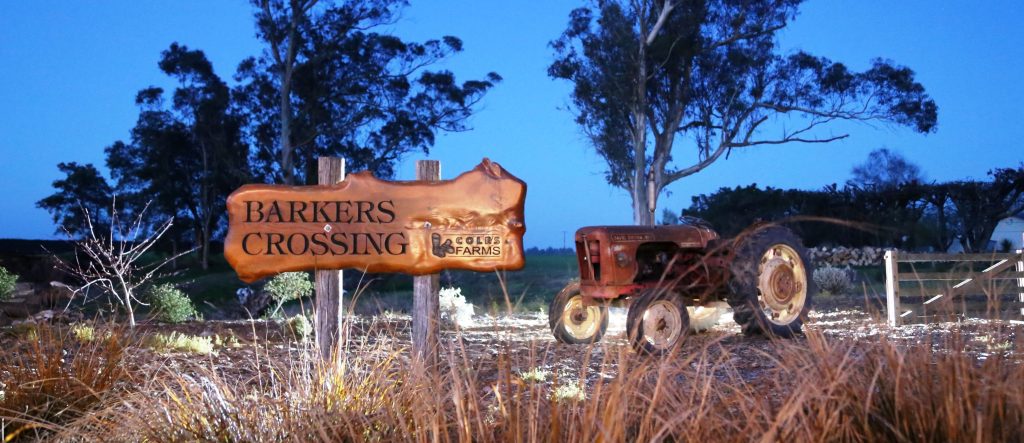 Barkers Crossing sign